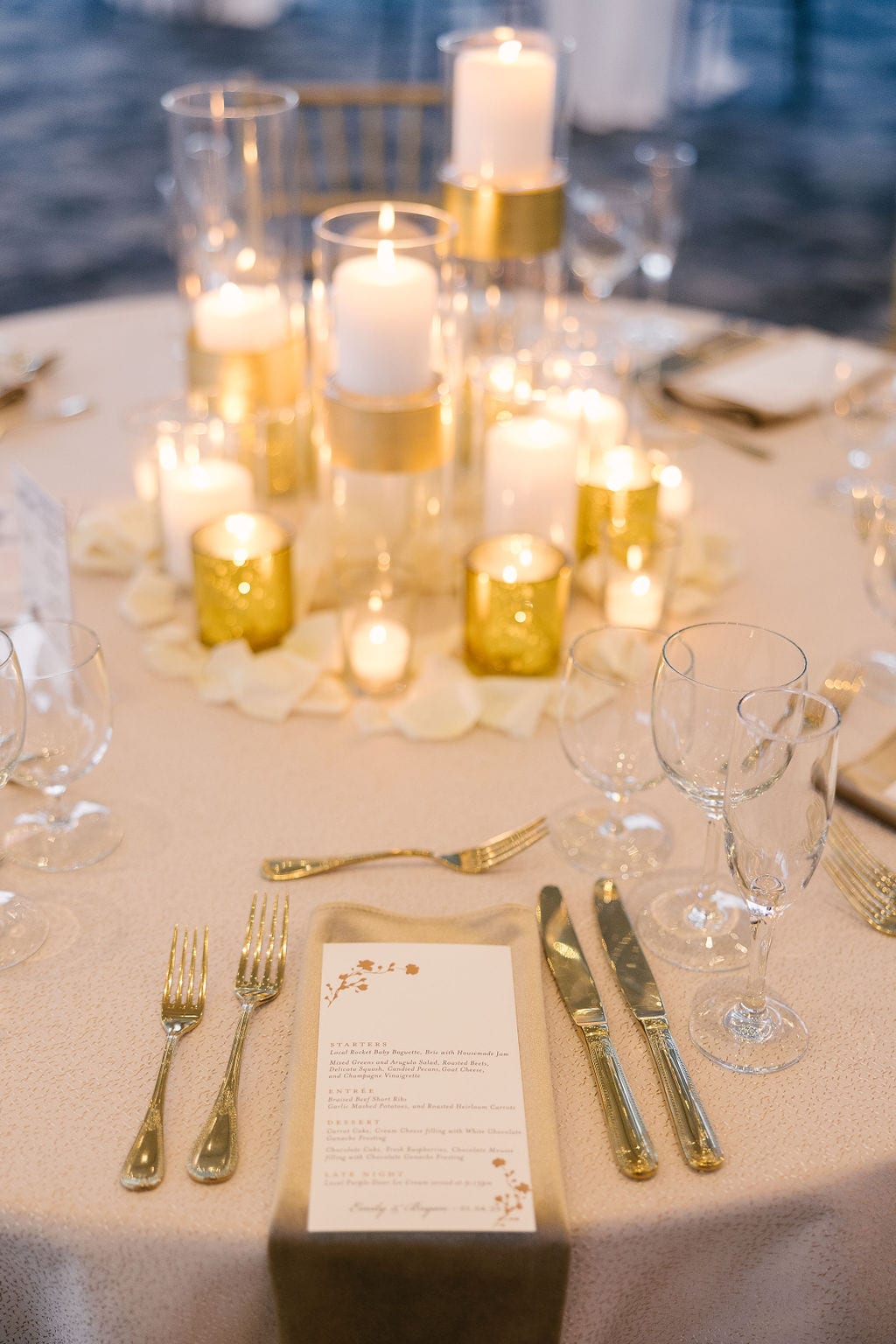 Velvet Champagne Gold at a Windy City Linen event