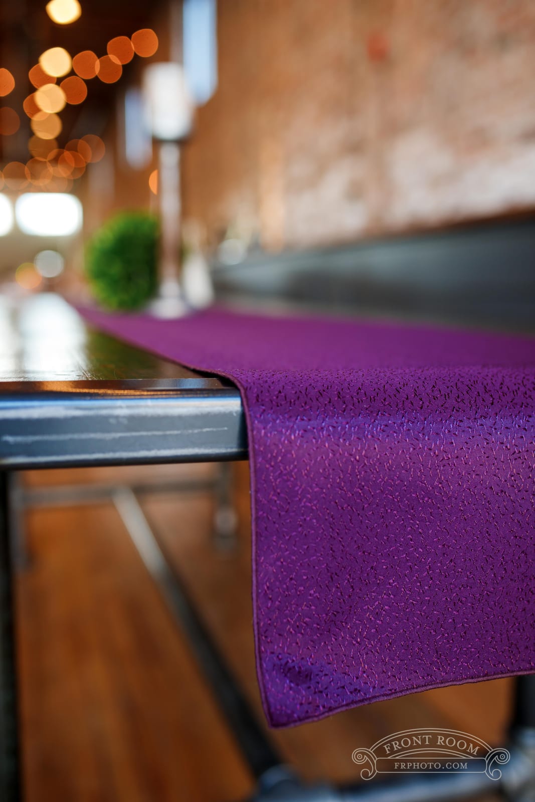 Soiree Eggplant at a Windy City Linen event