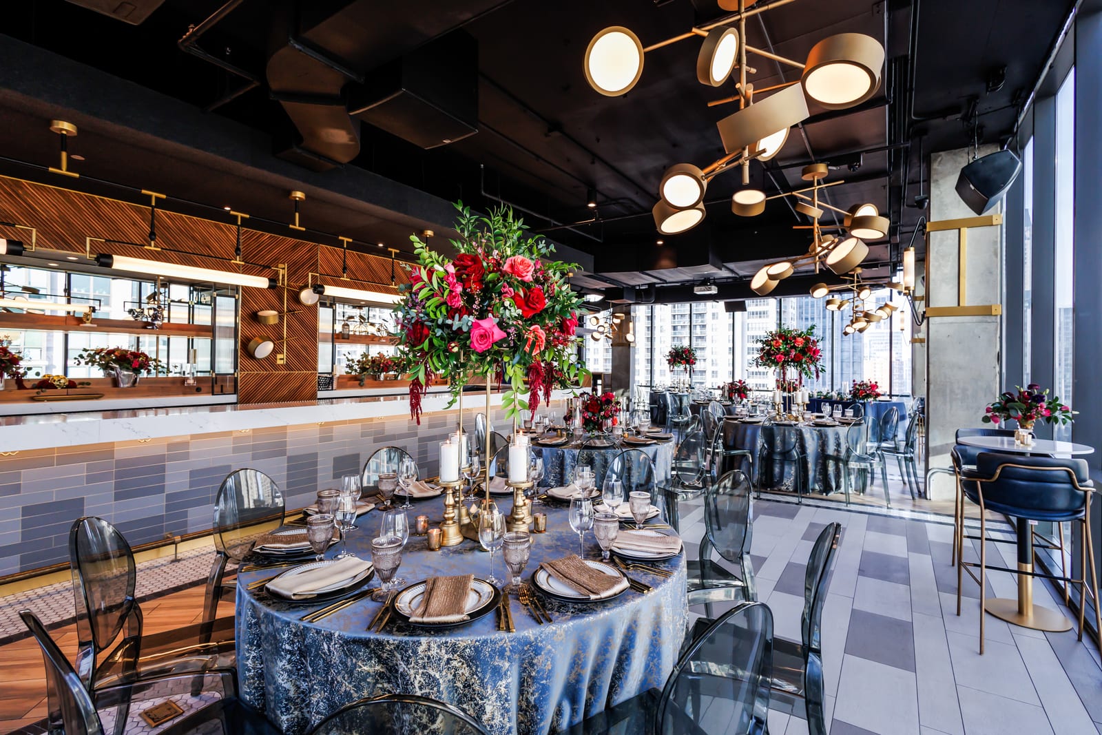 Federal Blue Granite at a Windy City Linen event