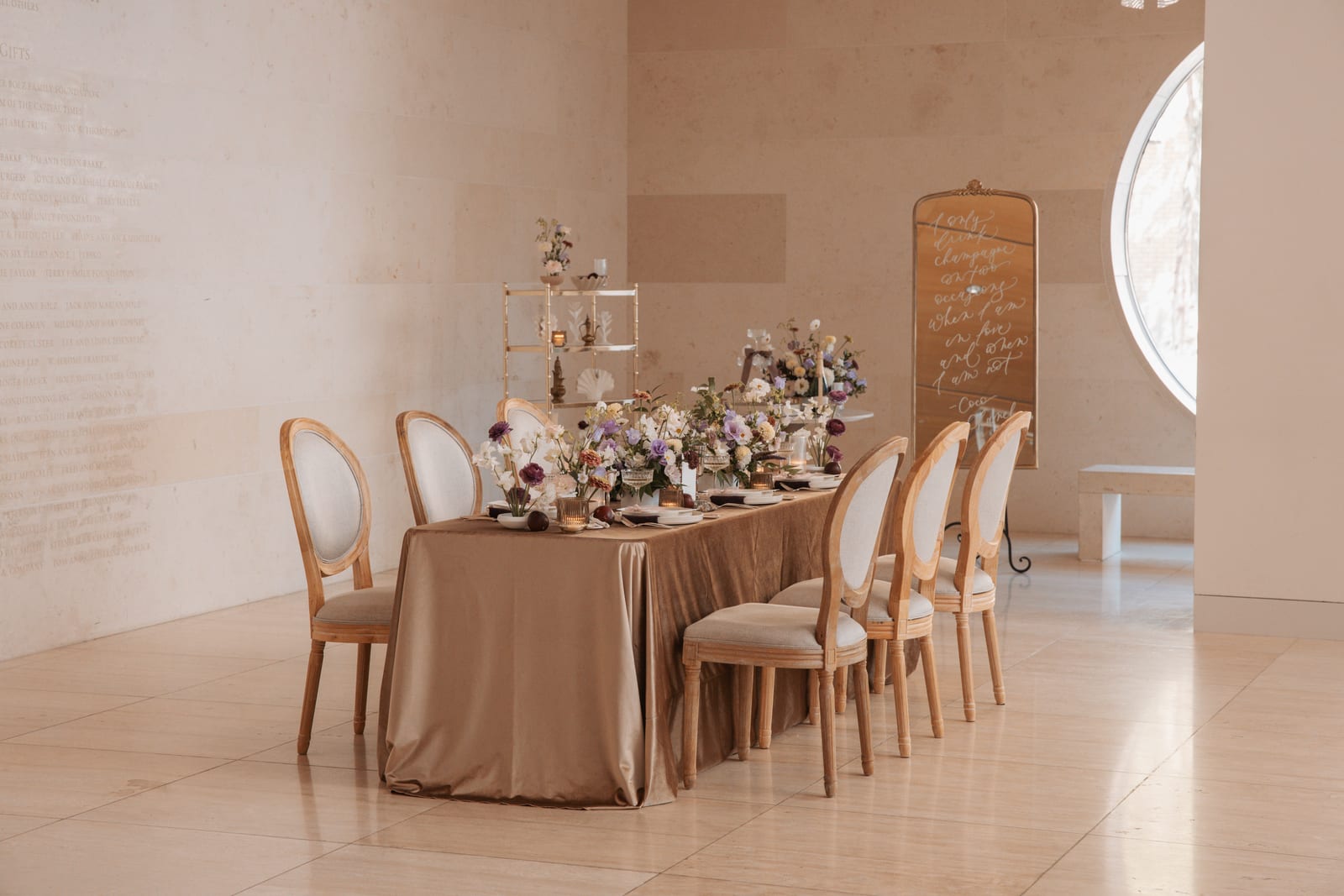 Soiree Gold at a Windy City Linen event