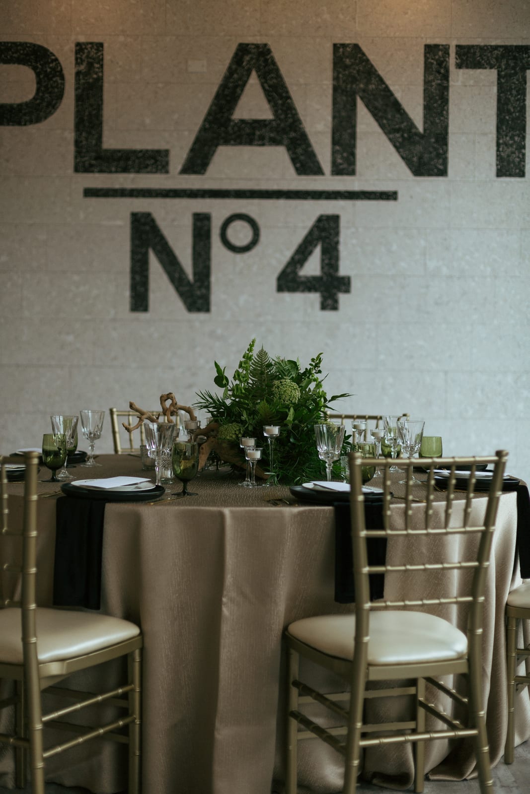 Velvet Champagne Gold at a Windy City Linen event