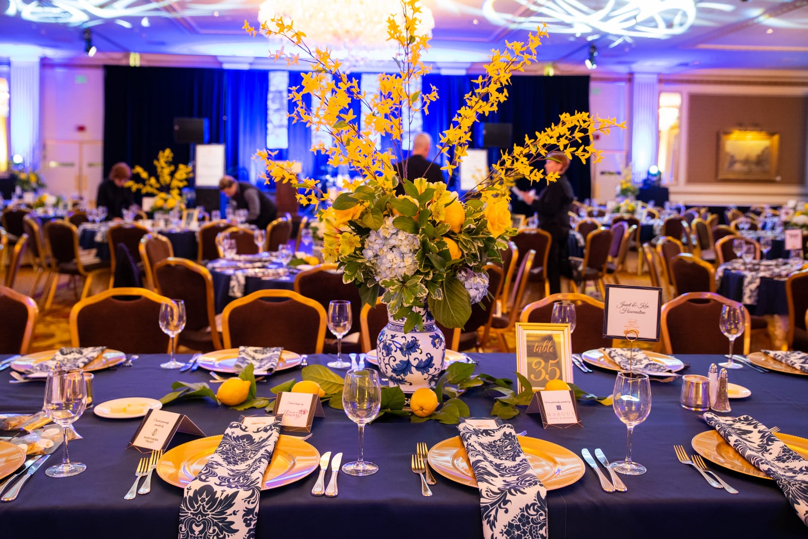 Classic Solid Navy at a Windy City Linen event