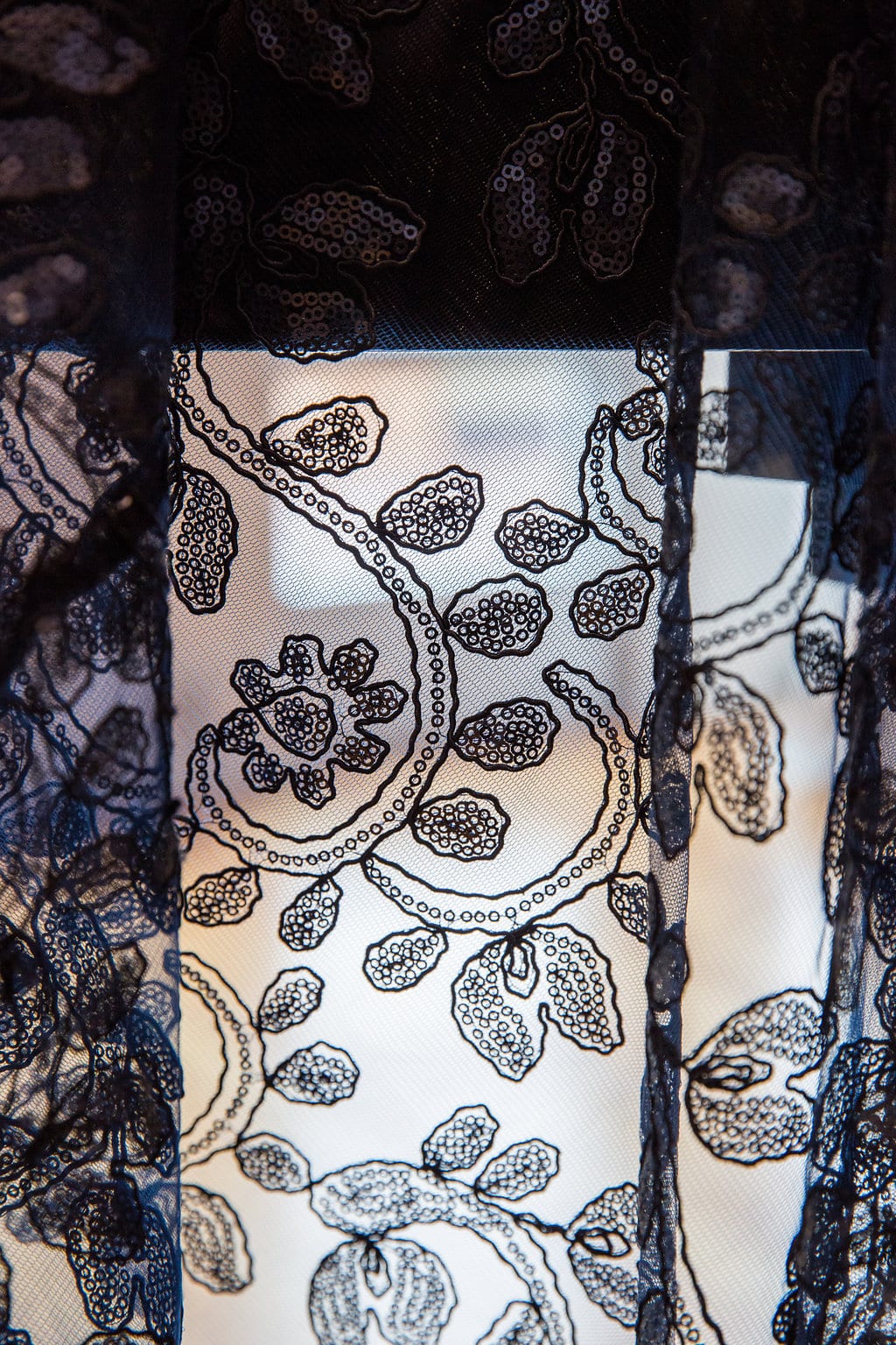 Sequins Lace Navy at a Windy City Linen event