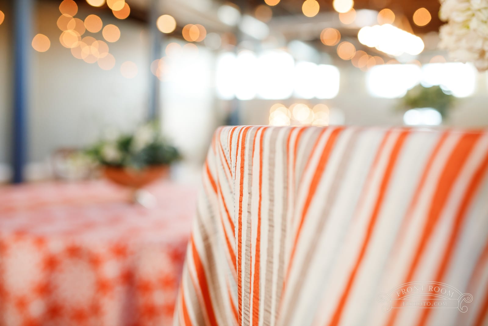 Sonoma Stripe Orange at a Windy City Linen event