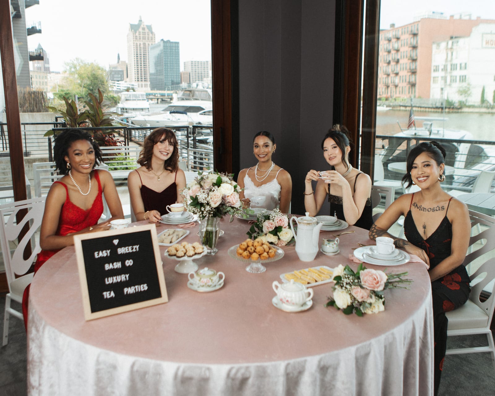 Classic Solid Pink at a Windy City Linen event