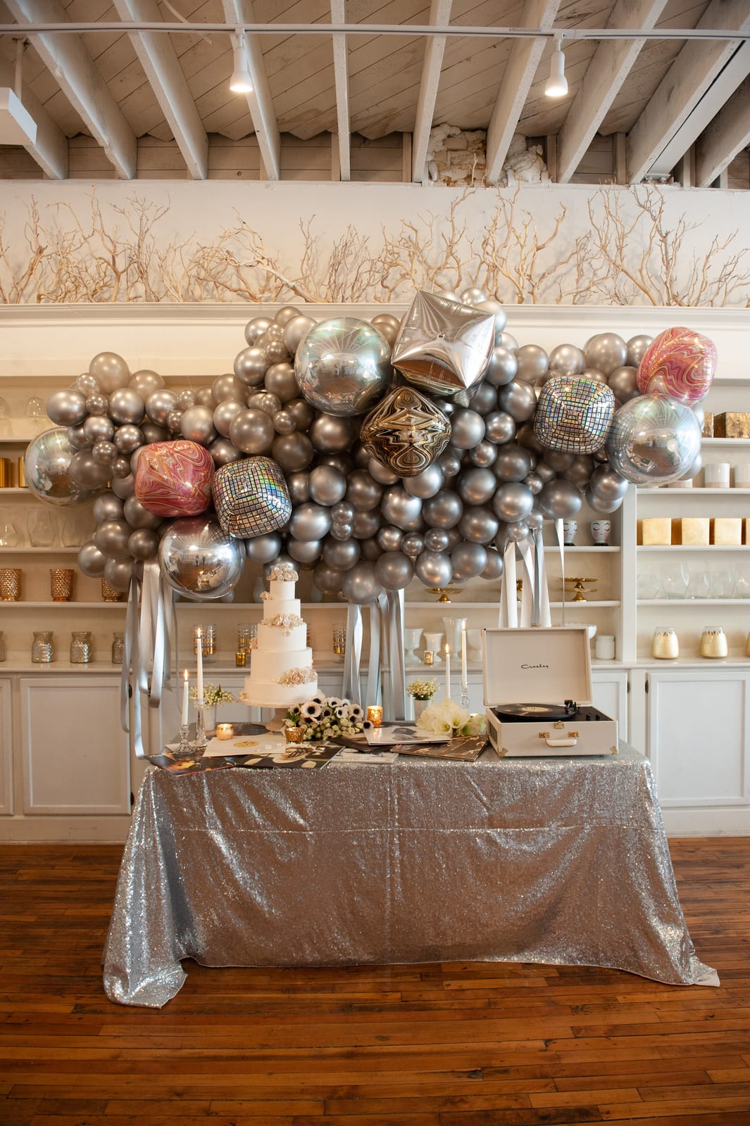 Sequins Silver at a Windy City Linen event