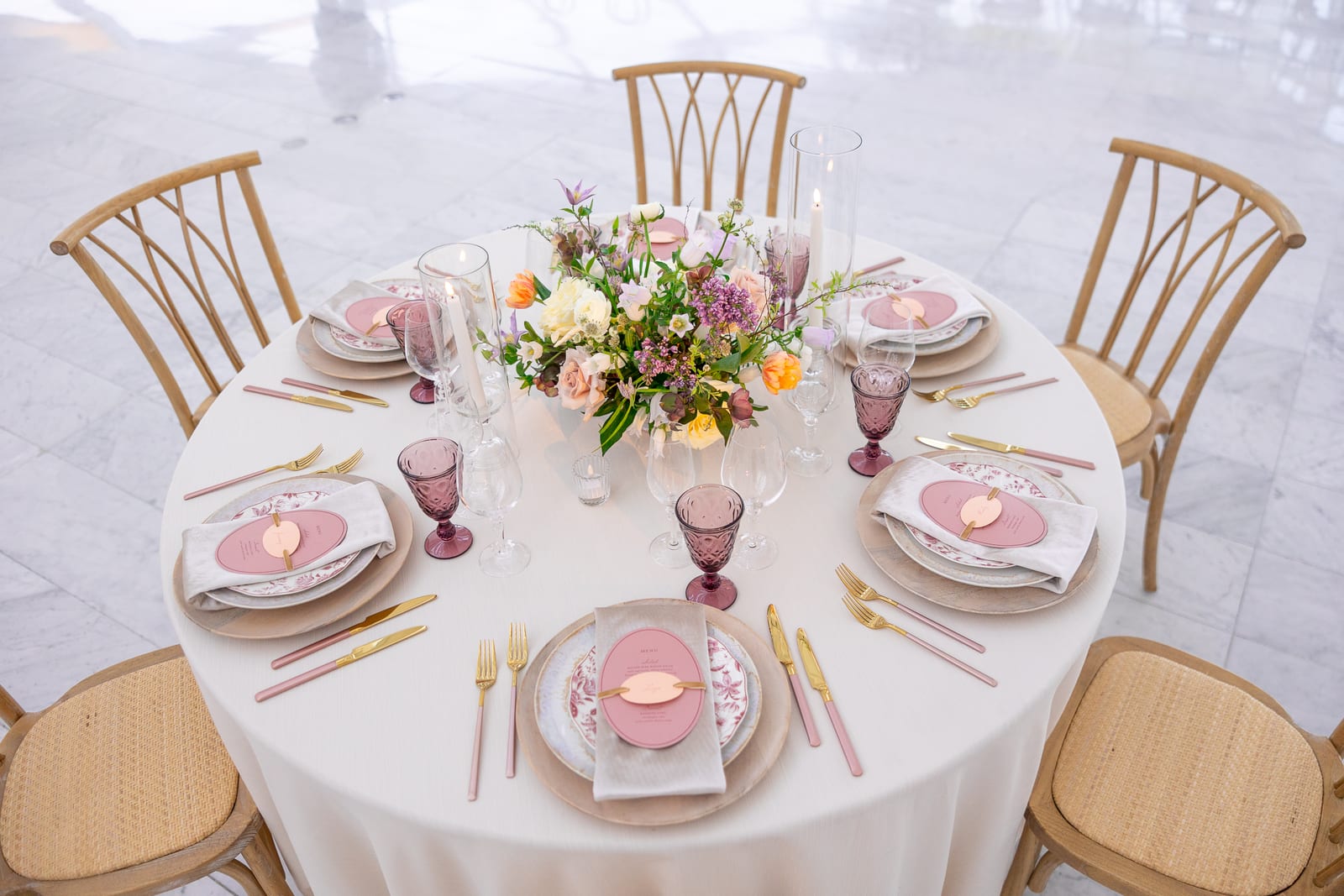 Serenity Desert Rose at a Windy City Linen event