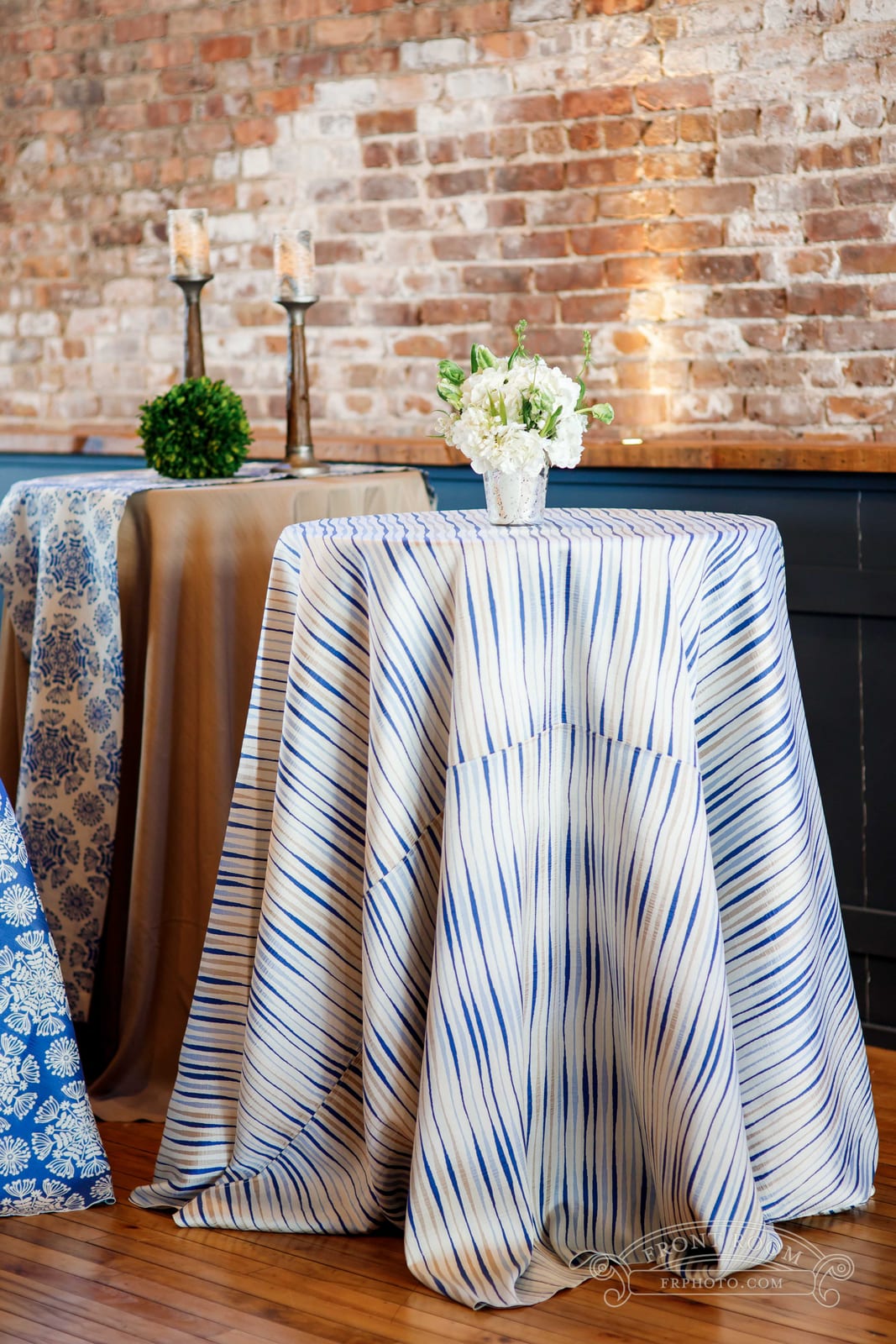 Sonoma Stripe Blue at a Windy City Linen event