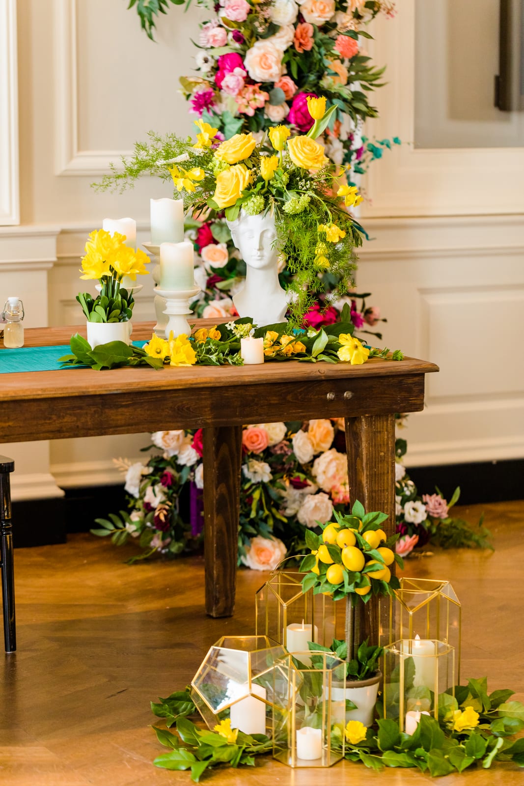 Classic Solid Teal at a Windy City Linen event