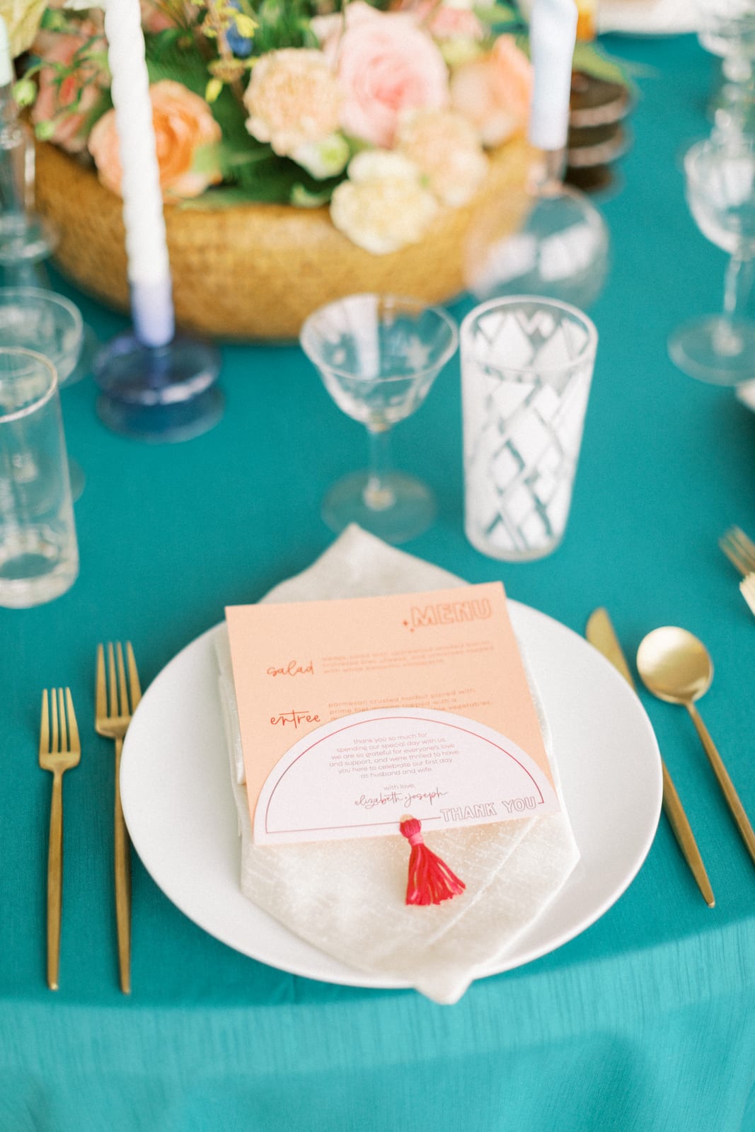 Classic Solid Teal at a Windy City Linen event