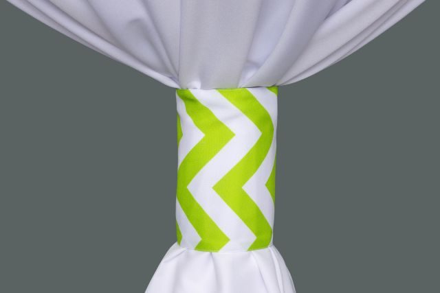 Specialty Lime Chevron linen cuff