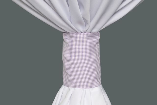 Specialty Lilac Gingham Mini Check linen cuff