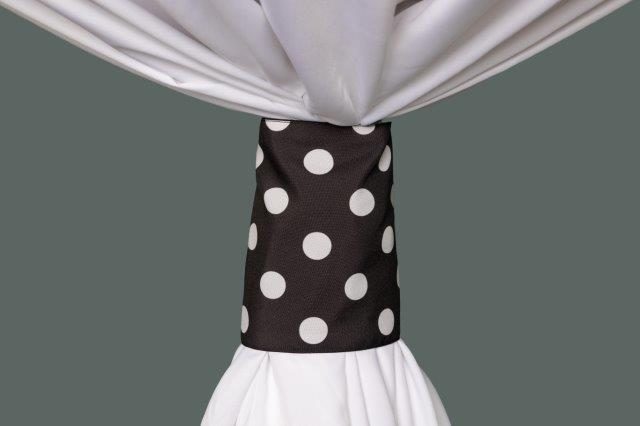 Specialty Polka Dots Black with White cuff