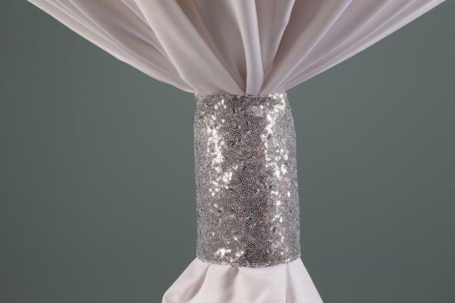 Specialty Sequins Silver linen cuff