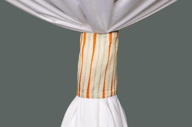 Specialty Sonoma Stripe Orange linen cuff