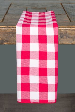 Picnic Check Raspberry napkin