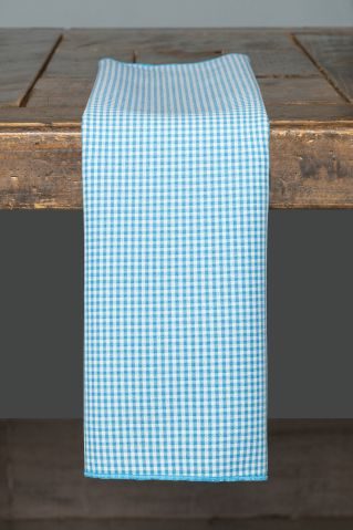 Specialty Turquoise Gingham Mini Check napkin