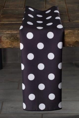 Specialty Polka Dots Black with White napkin