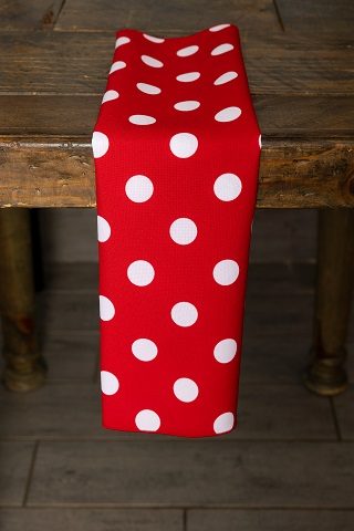 Specialty Polka Dots Red with White napkin